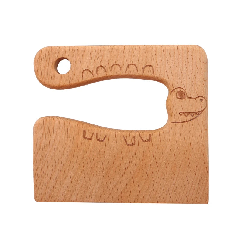 Cuchillo de Madera para Niños | Juguete Seguro para Cortar Frutas y Verduras | Montessori