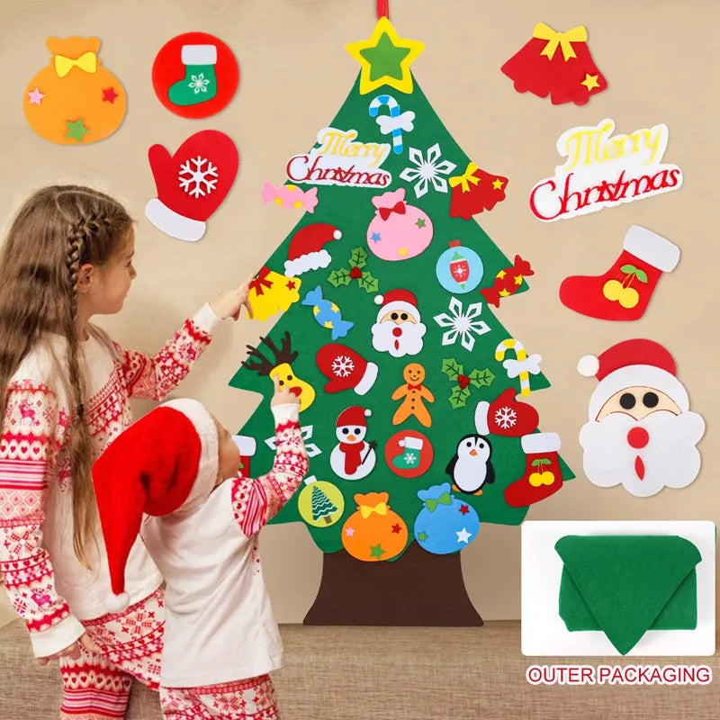 Árbol de Navidad de Fieltro DIY para Niños