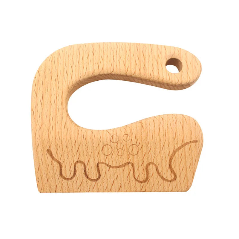 Cuchillo de Madera para Niños | Juguete Seguro para Cortar Frutas y Verduras | Montessori