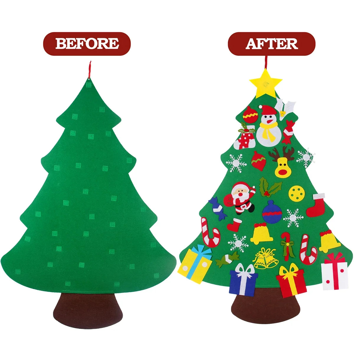 Árbol de Navidad de Fieltro DIY para Niños
