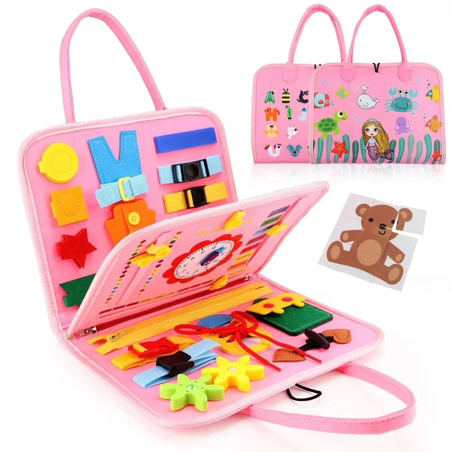 Busy Board Montessori – Juguete Educativo Sensorial para Niños