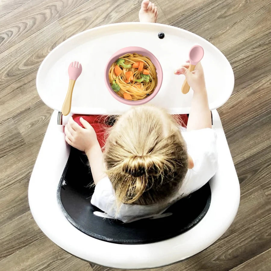 Juego de 3 Piezas de Vajilla de Silicona para Bebé