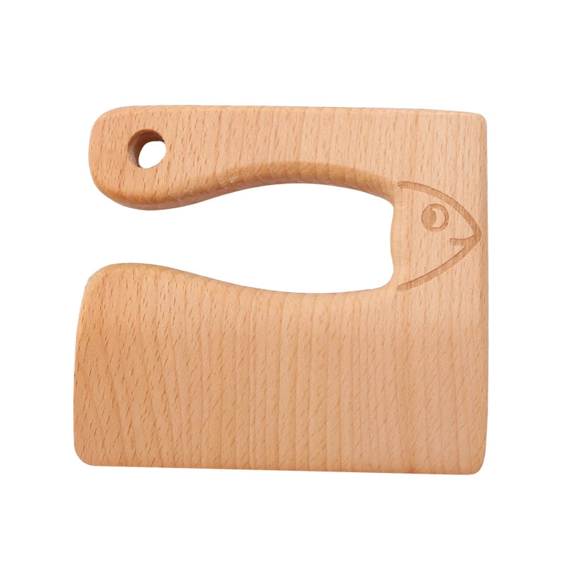 Cuchillo de Madera para Niños | Juguete Seguro para Cortar Frutas y Verduras | Montessori