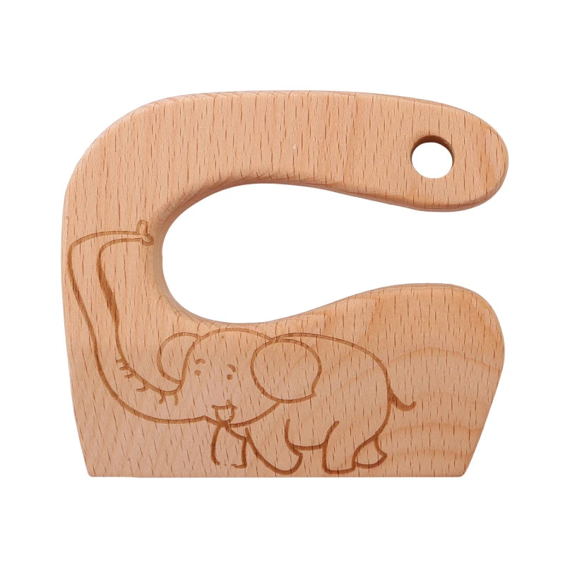 Cuchillo de Madera para Niños | Juguete Seguro para Cortar Frutas y Verduras | Montessori