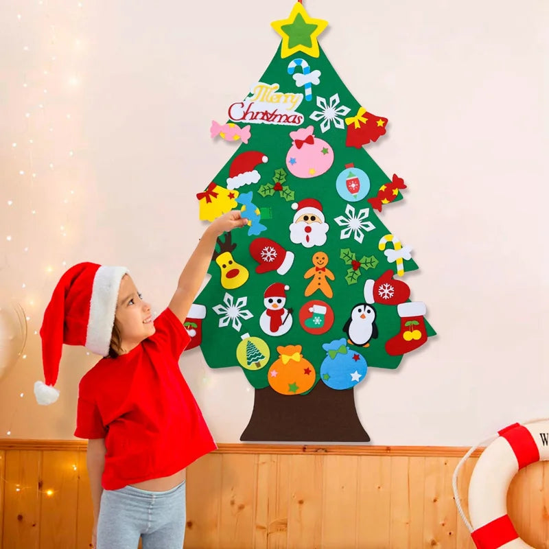 Árbol de Navidad de Fieltro DIY para Niños
